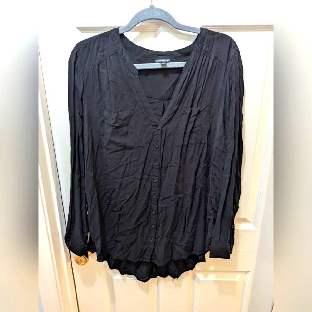 Torrid Women's Black Button-Up Blouse